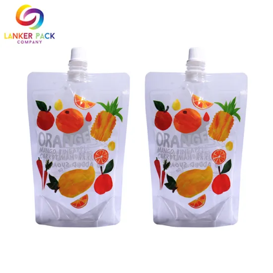 BRC Custom Stand Up Spout Juice Packaging Bag