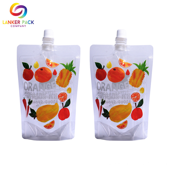 Brc Standard Flat Bottom Plastic Juice Spout Pouch