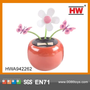 butterfly toy flower solar power shaking toys