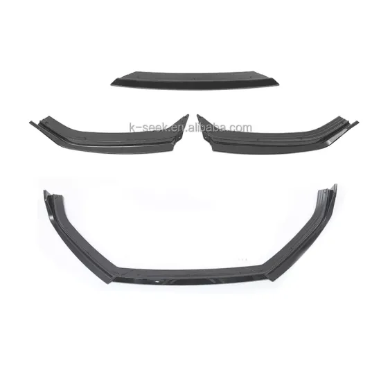 KSEEK Gloss ABS Material Injection Molding Three-section Front Lip for VW Polo 6C 2014-2017