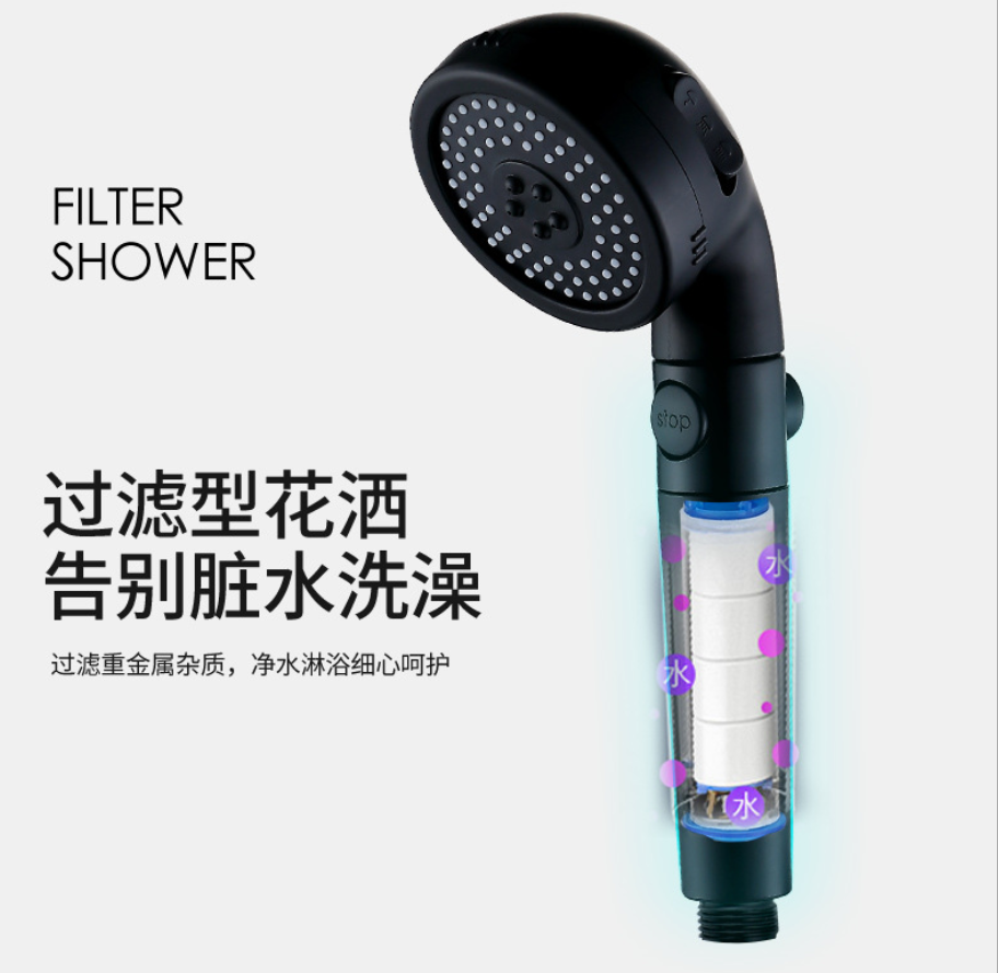 Produits chimiques de traitement de l&#39;eau Le meilleur nouveau design Filtre de douche au chlore domestique Pommeau de douche à main filtre amovible et lavable