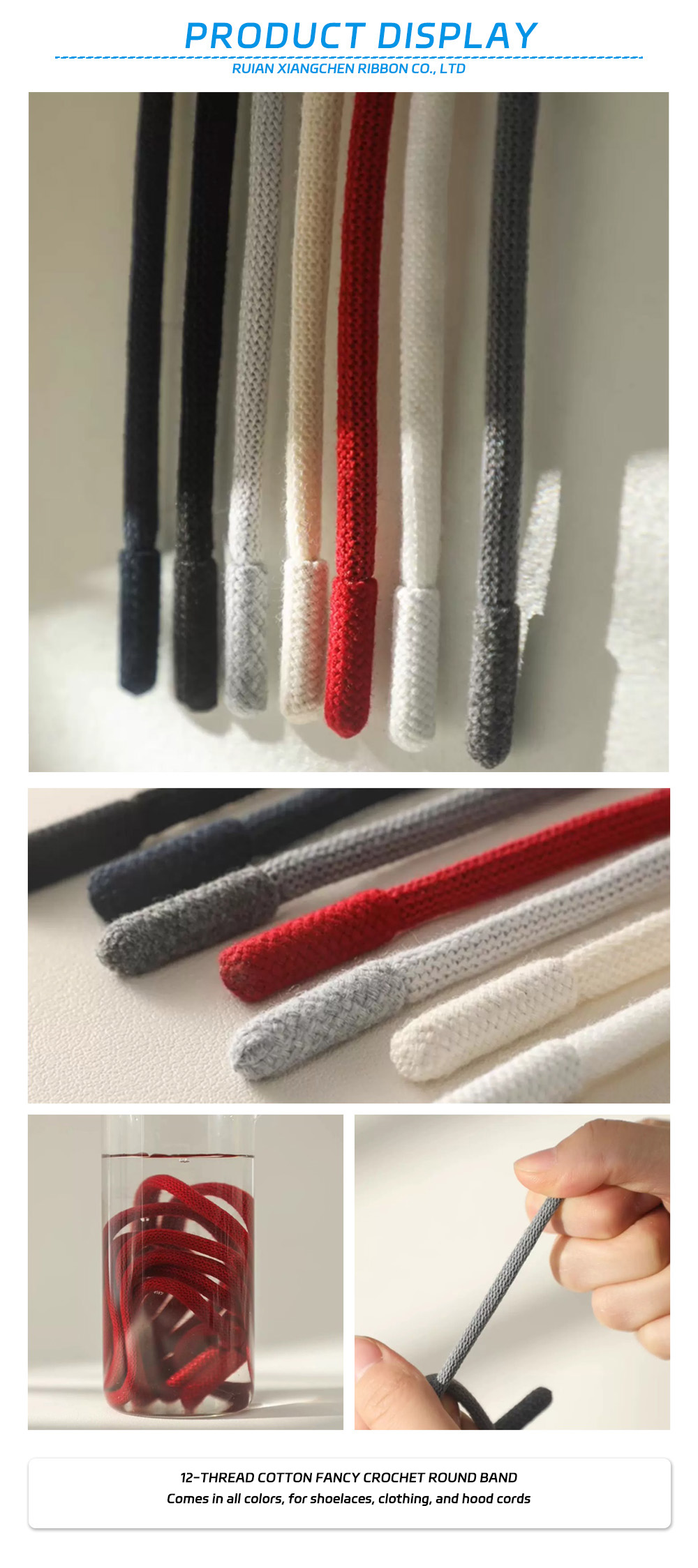 2-12-needle cotton yarn fancy crochet round band x