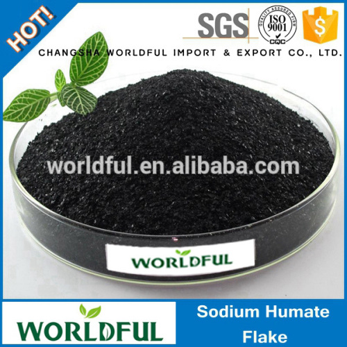 High Quality Organic Fertilizer Sodium Humate Shiny Flake for Plant Animal Industry