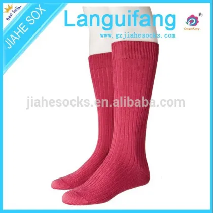 double cylinder socks for women/knee high cotton sock