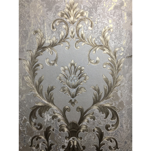 Damask vinyl PVC wallpaper for interior home decoration