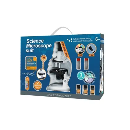 Students' Smart Learning: Comprehensive Science & Engineering Toy Kit featuring a Biological Microscope for Kids