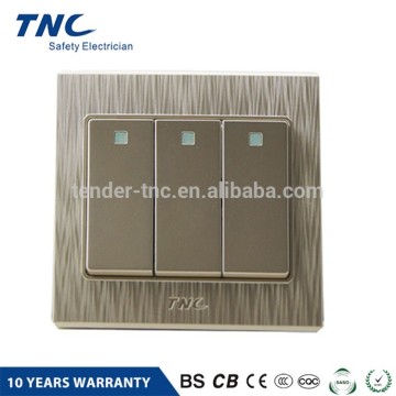 China Factory Red Copper Three Gang Switch