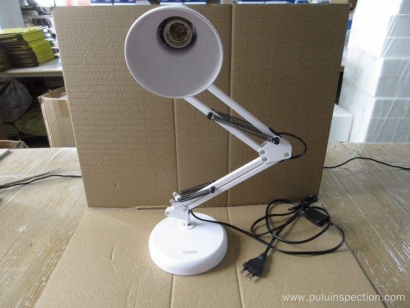 Folding floor lamp inspection quality control in Shenzhen