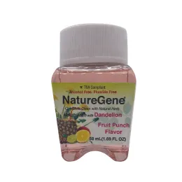 Dandelion fruit punch flavor individual mouth wash liquid