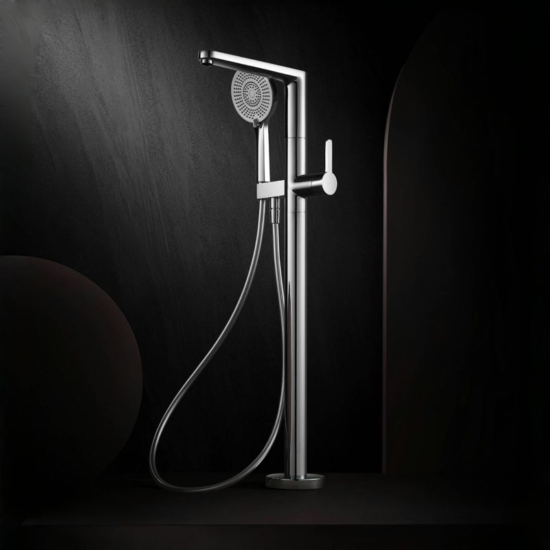 Floor standing bath faucet