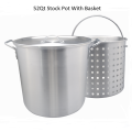 Aluminum boiling pot set with deep steamer basket