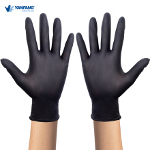 Guantes de nitrilo de resistencia al calor de corte negro