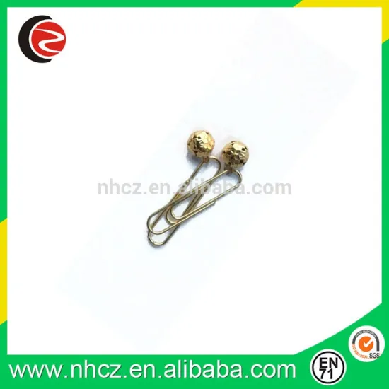 2015 NEW golden paper clip and tinkle bell, creative paper clip