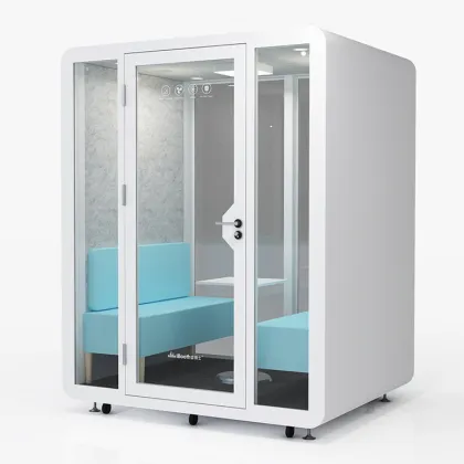 soundproof acoustic booth with office seating