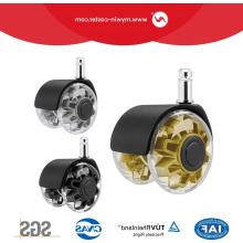 50mm 2 inch PU chair wheels M11*22 Bolt Swivel Twin Castors