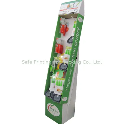Customized Cardboard Retail Display Color Printing With Hooks
