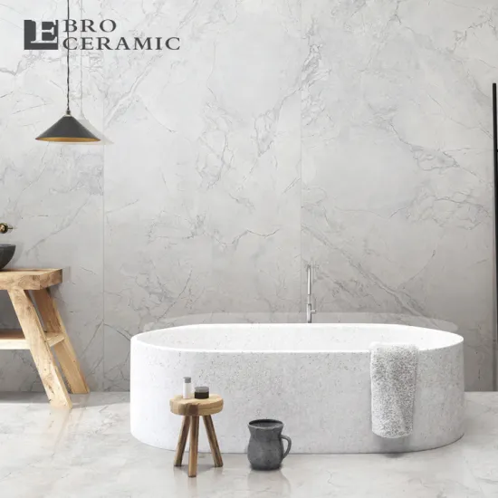 Ebro Ceramic Large Porcelain Slabs Floor Tiles - Light Grey Marble Effect 918AM01