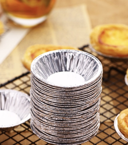 Tazas de aluminio desechables de aluminio para el hogar para tarta de huevo