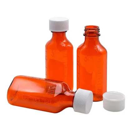 Wholesale PET Plastic Cough Syrup Bottles: 2oz & 4oz Oval Medicine Containers for Pharmacy Use