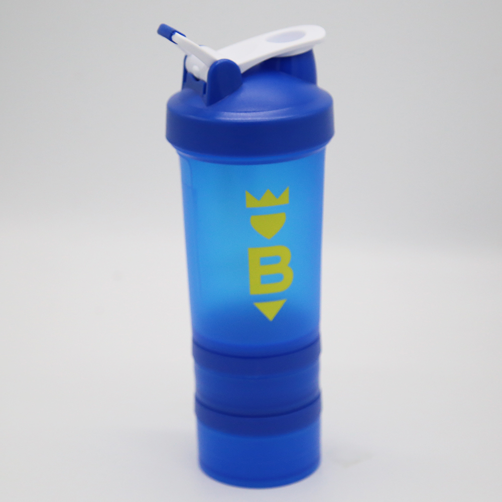 450ml Blue Bottle Shaker Bottle Two Screw-up Container