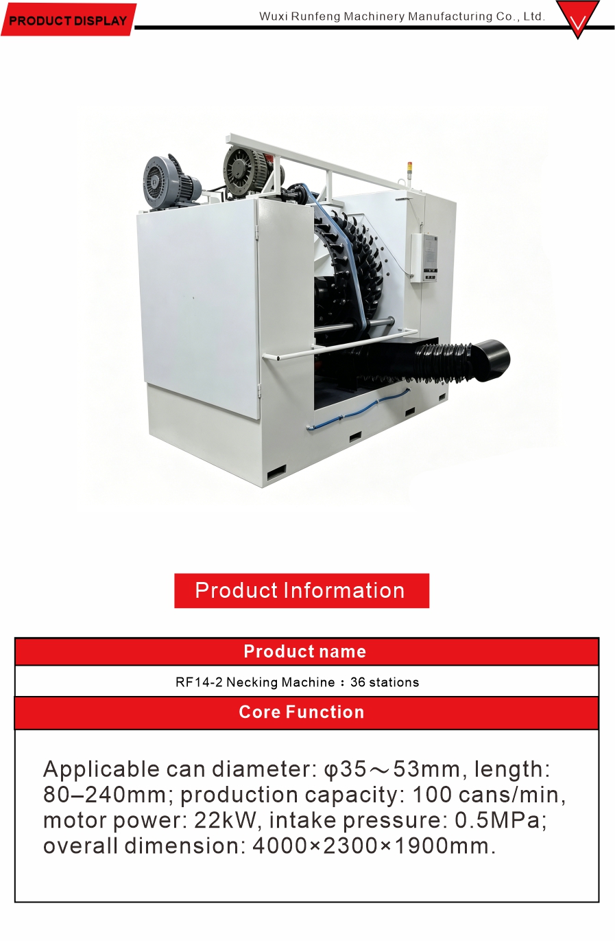 100 Cans Per Minute Necking Machine