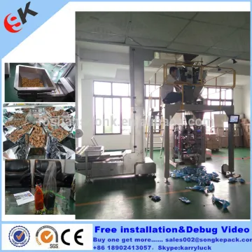 modified atmosphere snack food automatic weigh filler packaging machine