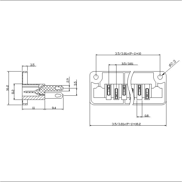 AT2500WC-3.81／3.5XXX-EFS Plug-in Terminal Block Vertical WF Pitch3.81／3.5