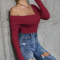 Shoulder Long Sleeve Sweaters for Women