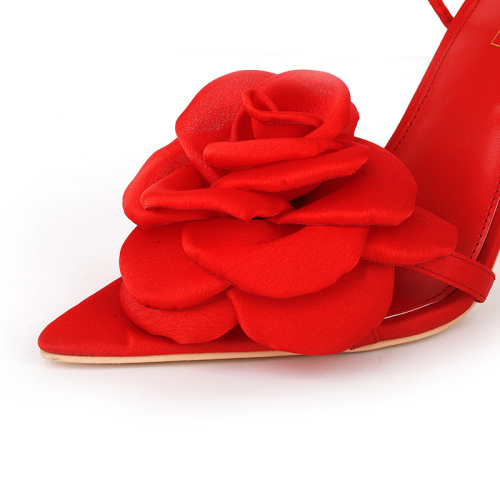 Elegant Floral Lace-Up Stiletto Heels