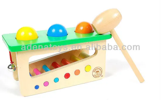 Wooden Hammer Bench & xylophone toys- sound knocks