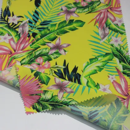 40s ecovero rayon poplin printed fabric