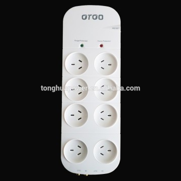 8 gang surge protector electrical Power Socket extension power strip with phone and TV protection