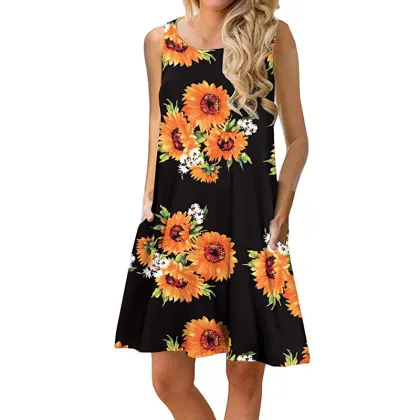 Fashion Women Clothing Floral Printed Dress Vestido Women Dresses