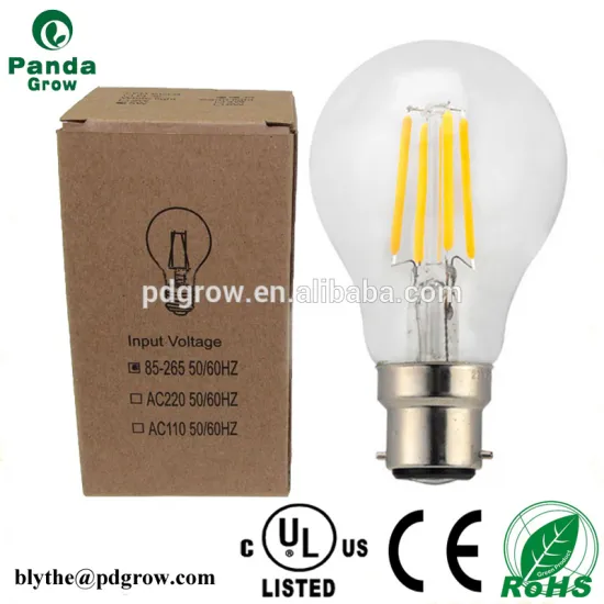 No buzzing noise A60 E27 6W indoor lighting LED filament bulb
