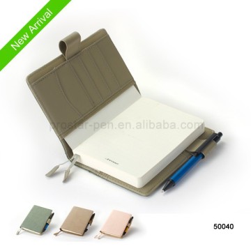 2015 Hot sell Good quality customized fabric notebook with pen