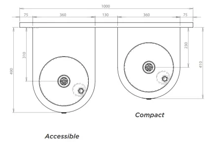 Bi-level ADA drinking fountains
