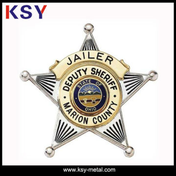 2013 high quality large five star metal badges