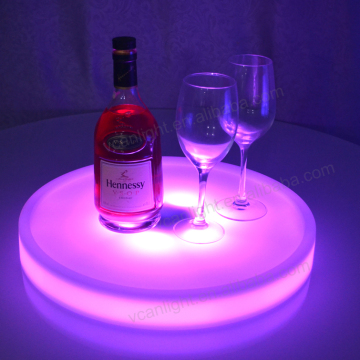 PE Plastic Rechargeable LED RGB Tray for Clubs