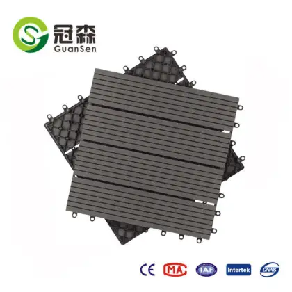 Wood and Cork Laminated Deck Covering Engineering - Wood Plastic Composite WPC Floor