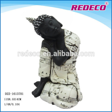 Small handmade resin sleeping buddha statue