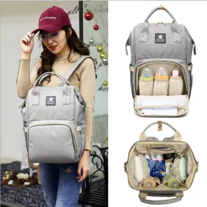 Happy Flute Multifunctional Diaper Backpack for Moms - Black Shoulder Bag
