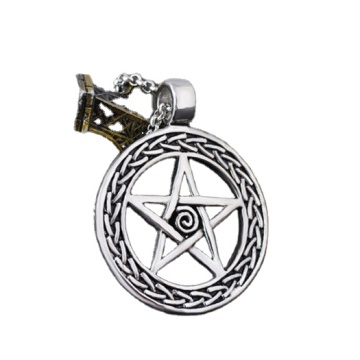 2022 Simple Design Unisex Custom High Polish Stainless Steel Jewish Star Necklace Wholesale