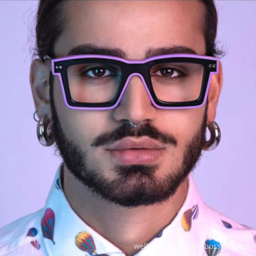 Simple Square Blue Light Blocking Fashion Eyeglasses