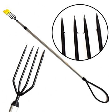 Wholesale Telescopic Fishing Spear with 4-Prong Barbed Harpoon Hook