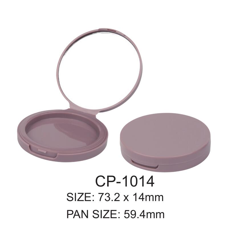 Round Empty Plastic Powder Compact Container