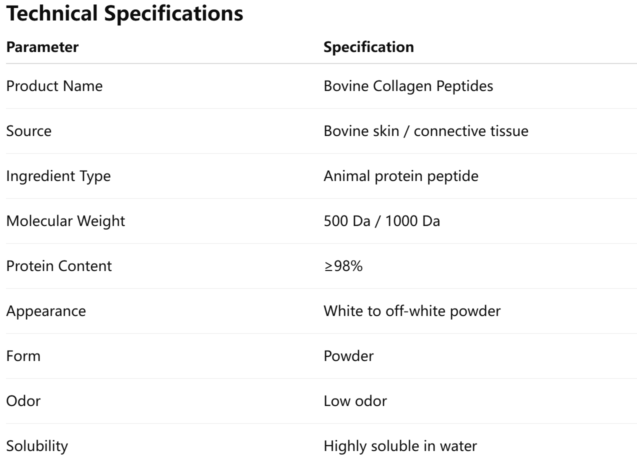 Hydrolyzed Bovine Collagen Powder