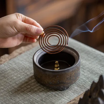 Vintage Ceramic Incense Burner - Household Zen Incense Burner for Sandalwood and Tibetan Incense