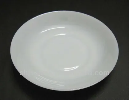8"milky white glass soup plate