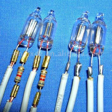 Neon Lamp with Resistor and Wire