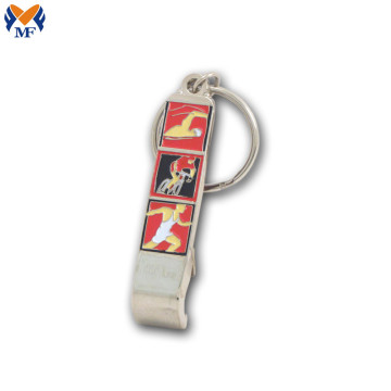 Metal Customized Logo Enamel Bottle Opener Keychain